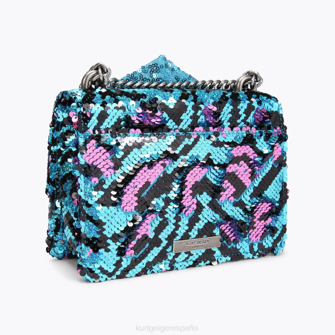 Kurt Geiger mujer bandolera pequeña london shoreditch 2LPR126 | bolsas turquesa